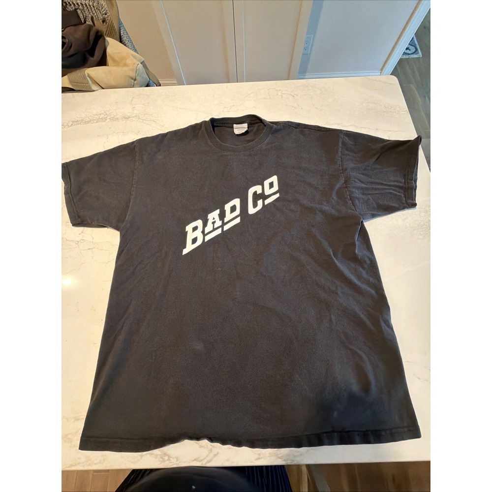 Bad Company Logo Mens T Shirt Music Classic Concert Rock Band Tee Black 2XL Old